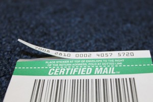 Certified mail